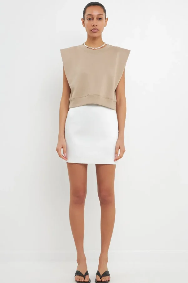 GREY LAB Skirts | Tops*- Solid Satin Fit Mini Skirt