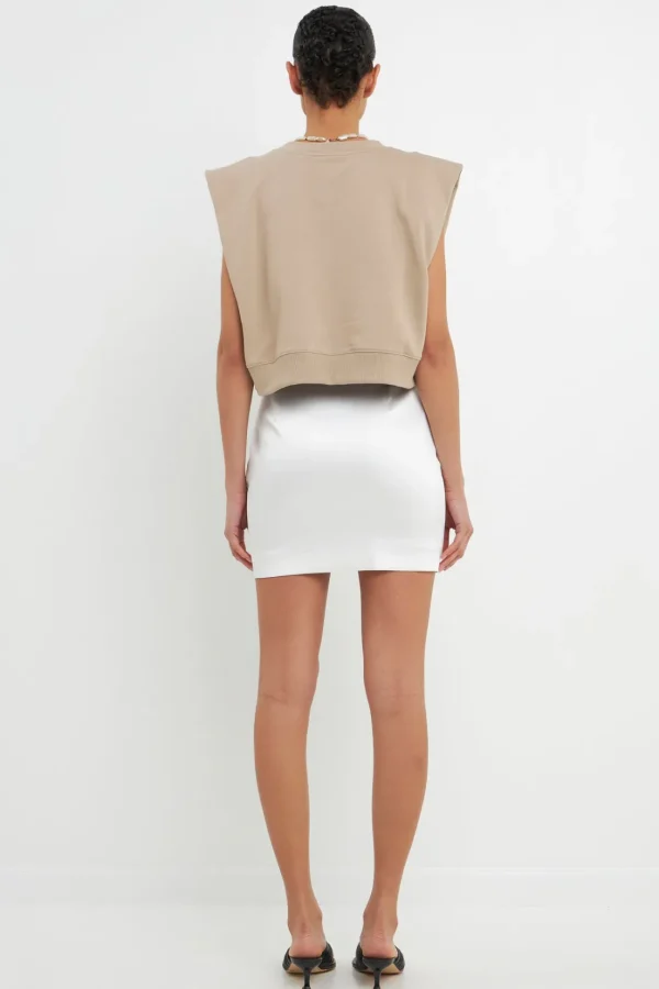 GREY LAB Skirts | Tops*- Solid Satin Fit Mini Skirt