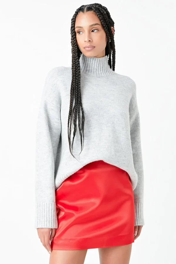 GREY LAB Skirts | Tops*- Solid Satin Fit Mini Skirt