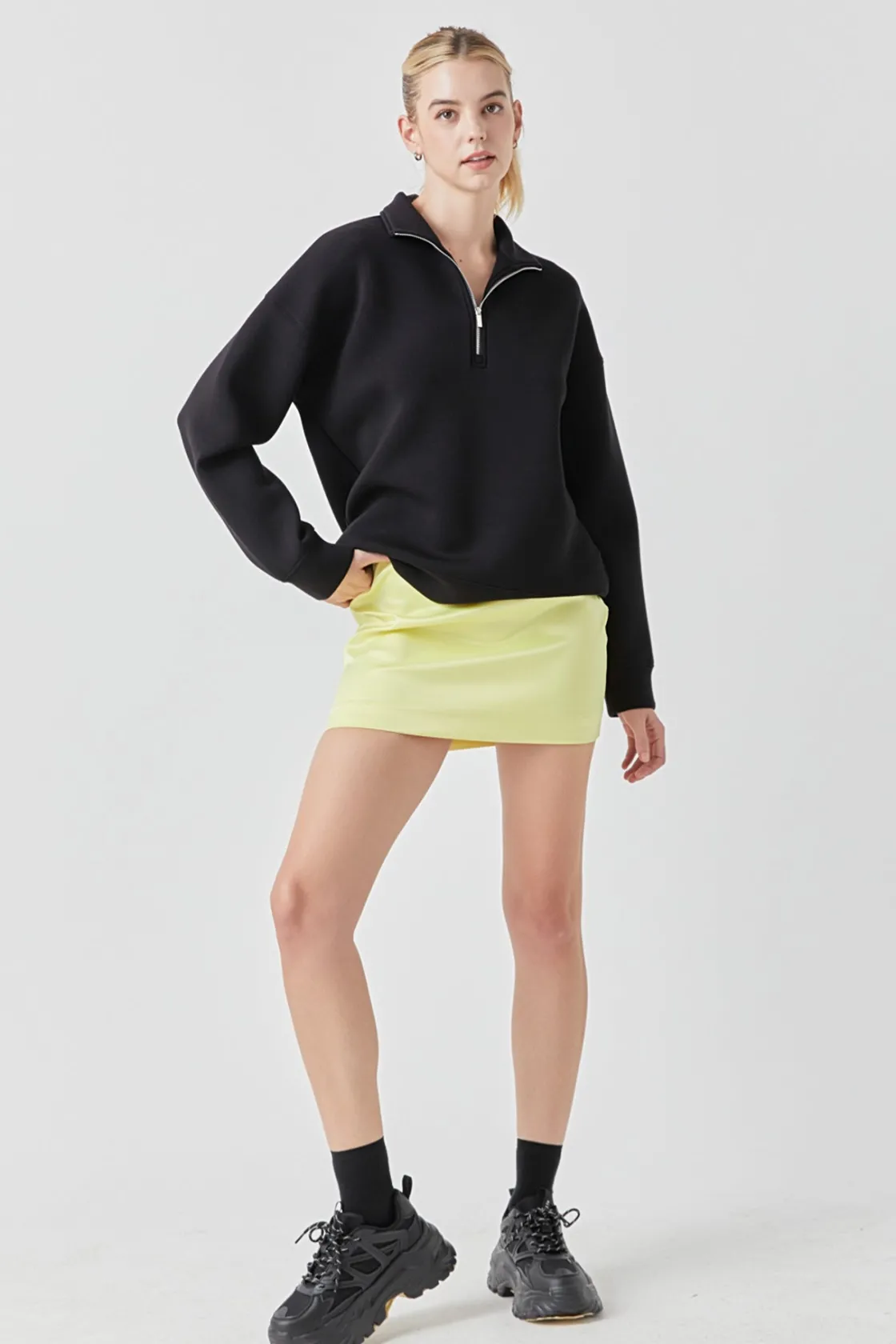 grey_lab__solid_satin_fit_8.webp GREY LAB Skirts | Tops*- Solid Satin Fit Mini Skirt