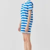 GREY LAB Tops*- Stripe Collar Mini Dress BLUE/WHITE