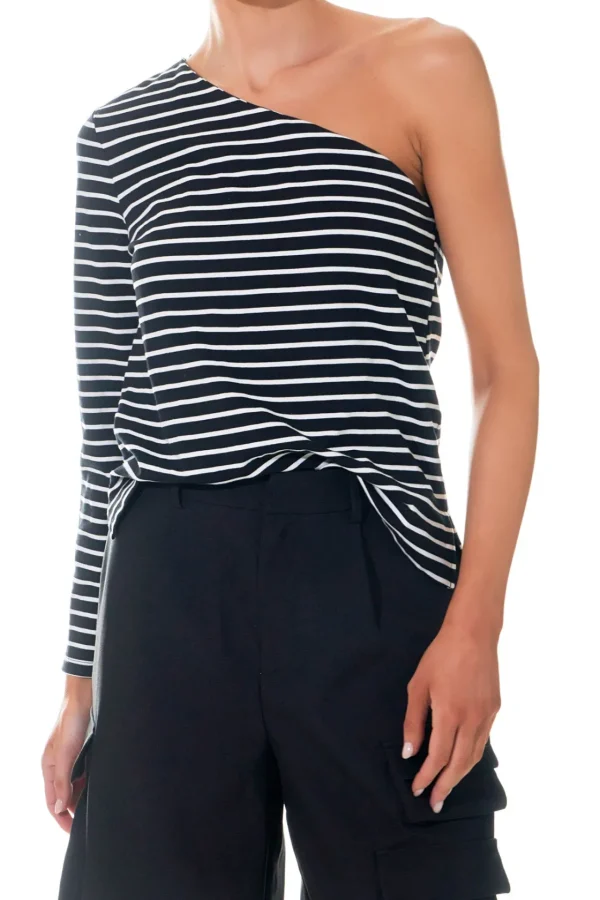 GREY LAB Tops*- Stripe One Shoulder Top