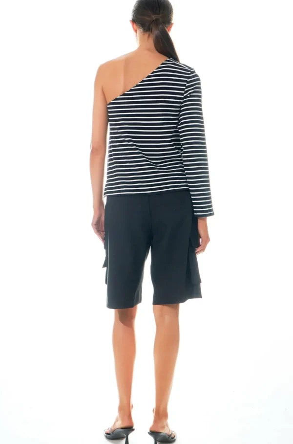 GREY LAB Tops*- Stripe One Shoulder Top