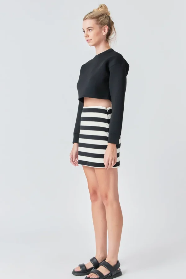 GREY LAB Skirts | Tops*- Stripe Terry Skirt