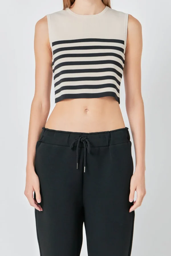 GREY LAB Sweaters & Knits | Tops*- Striped Knit Sleeveless Top