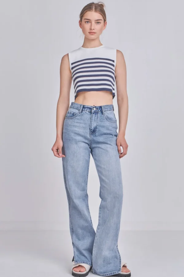 GREY LAB Sweaters & Knits | Tops*- Striped Knit Sleeveless Top