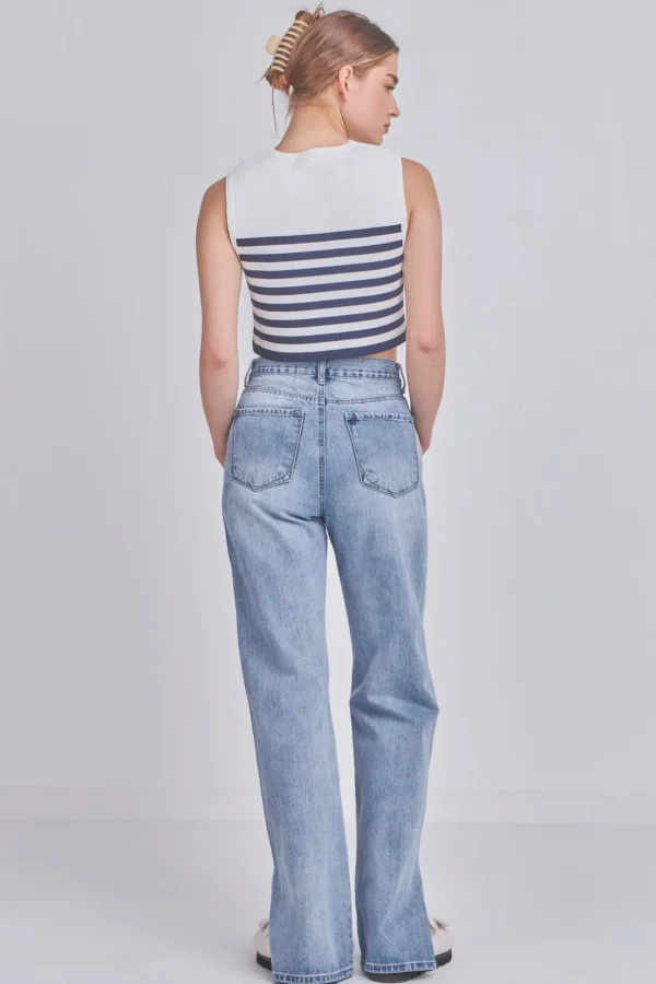 GREY LAB Sweaters & Knits | Tops*- Striped Knit Sleeveless Top