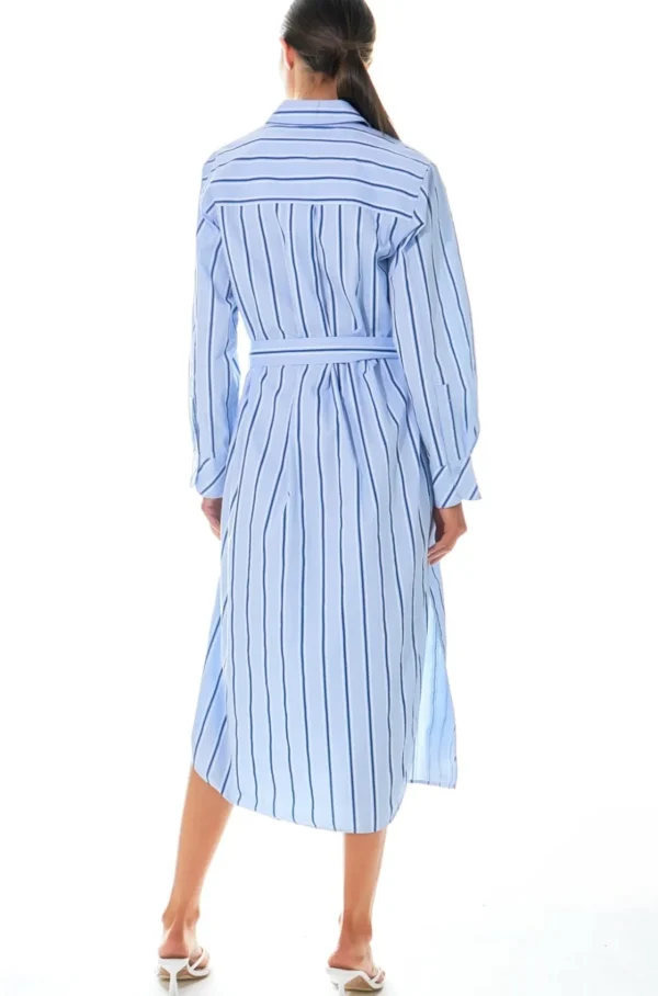 GREY LAB Tops*- Striped Maxi Shirt Dress POWDERBLUE/NAVY
