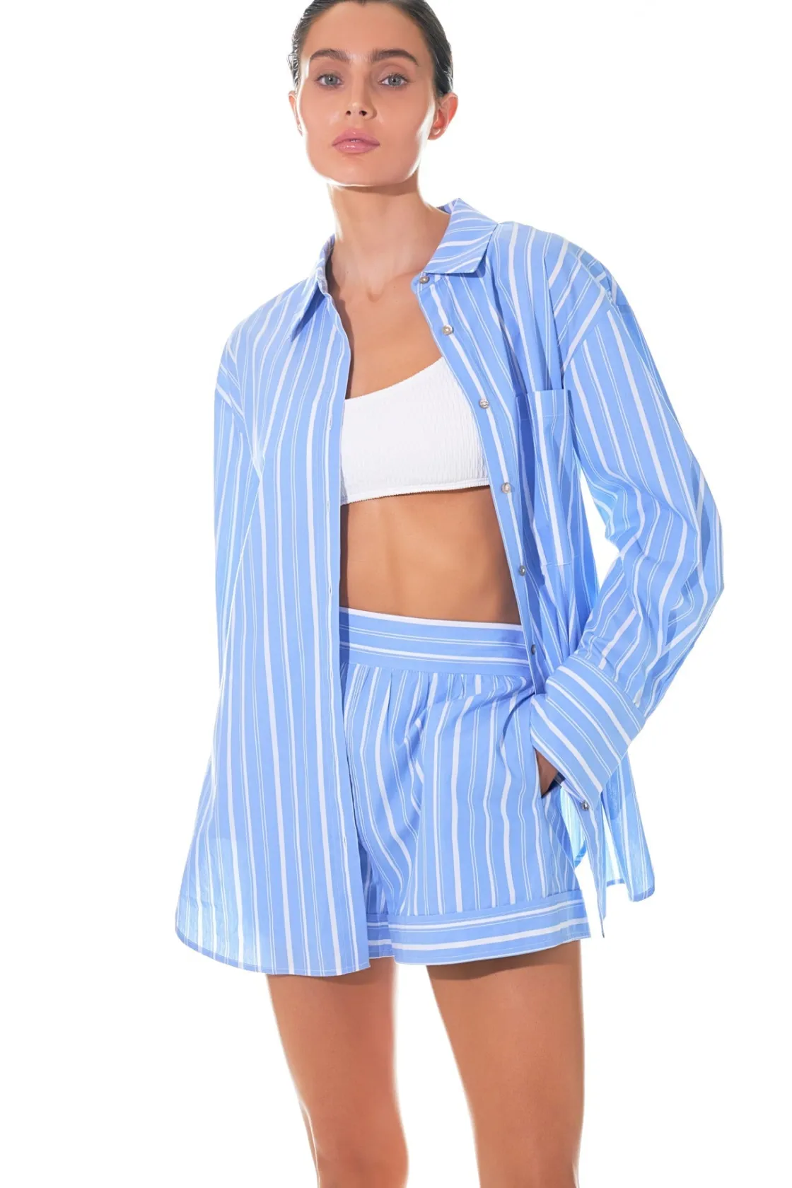 grey_lab__striped_oversiz_4.webp GREY LAB Shirts & Blouses | Tops*- Striped Oversized Shirt BLUE