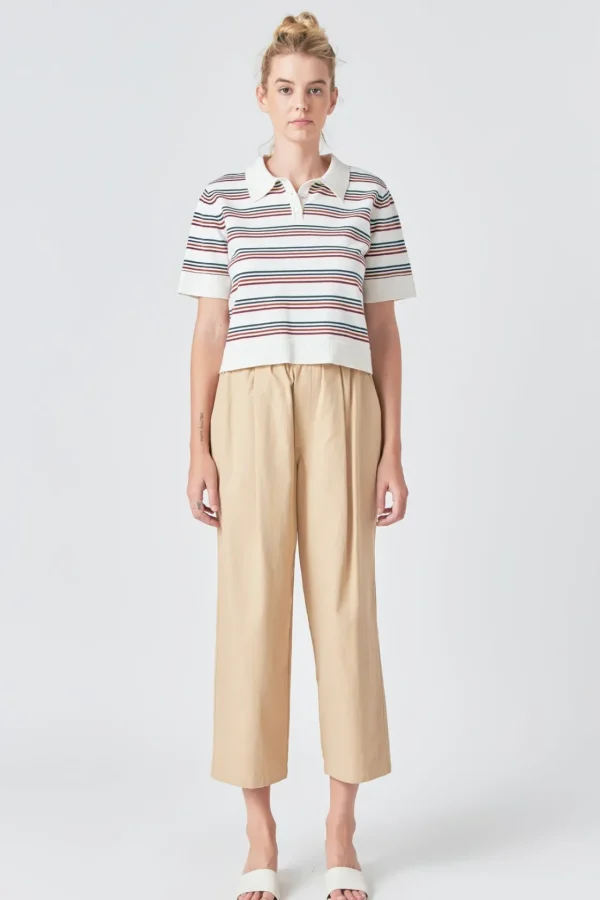 GREY LAB Sweaters & Knits | Shirts & Blouses*- Striped Polo Knit Shirt MULTI