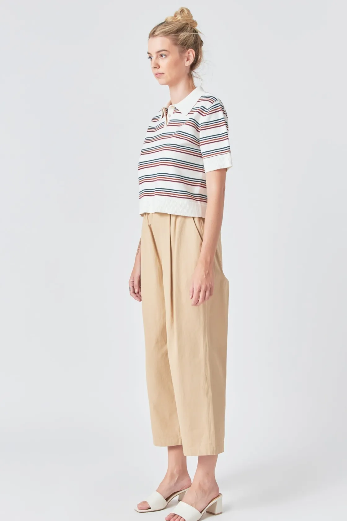 grey_lab__striped_polo_kn_2.webp GREY LAB Sweaters & Knits | Shirts & Blouses*- Striped Polo Knit Shirt MULTI