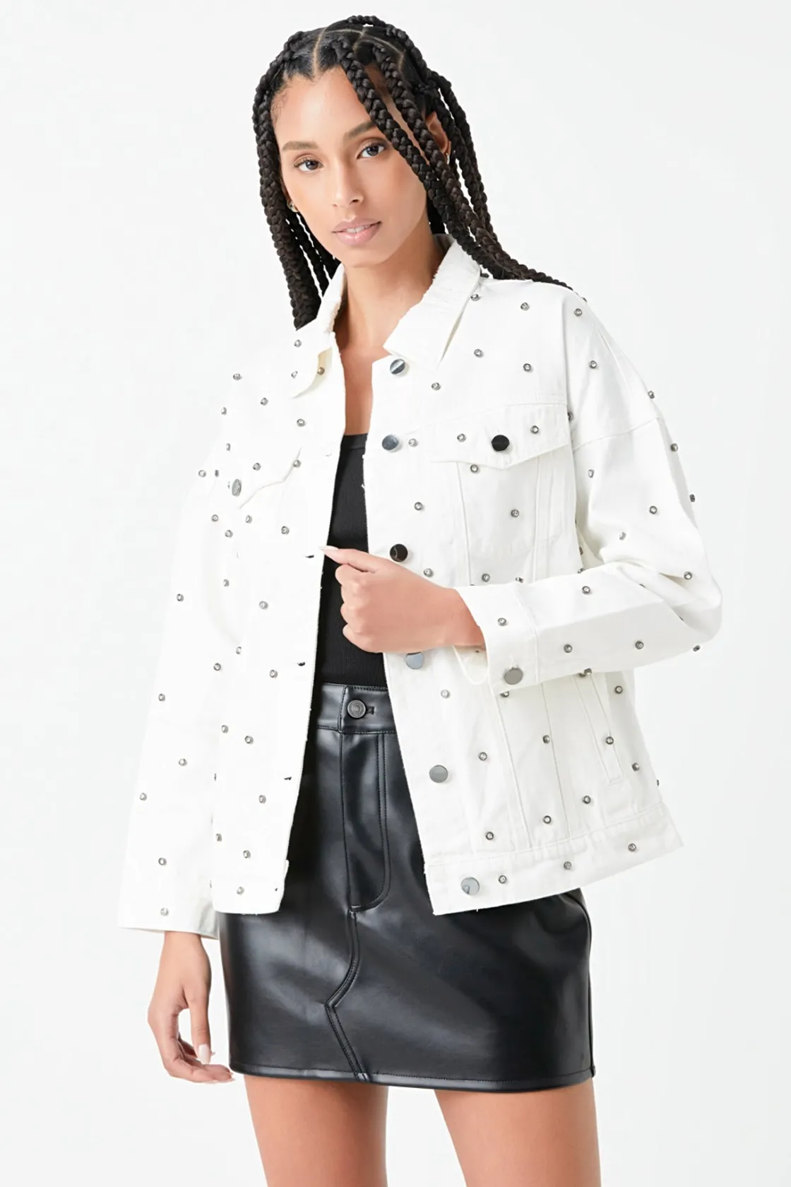 grey_lab__studded_denim_j_2.webp GREY LAB Jackets & Coats | Tops*- Studded Denim Jacket WHITE