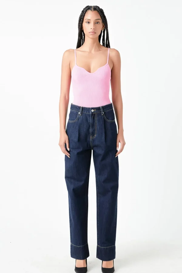GREY LAB Sweaters & Knits | Tops*- Sweetheart Neckline Knit Bodysuit