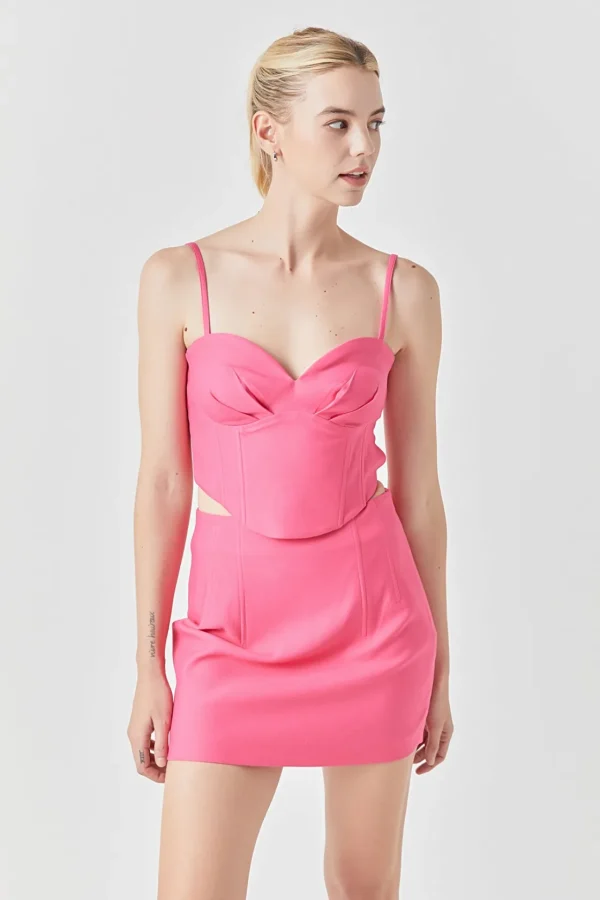 GREY LAB Skirts | Tops*- Top Stitched Mini Skirt PINK