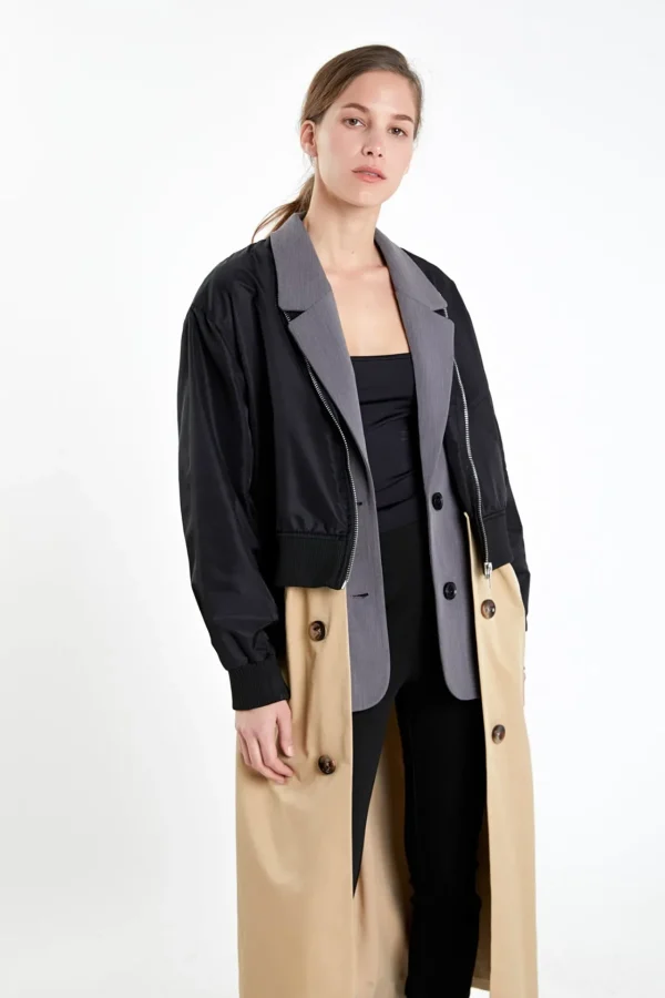 GREY LAB Jackets & Coats | Tops*- Trio Trench Coat MULTI