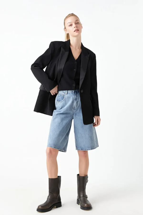 GREY LAB Jackets & Coats | Tops*- Tuxedo Oversized Jacket BLACK