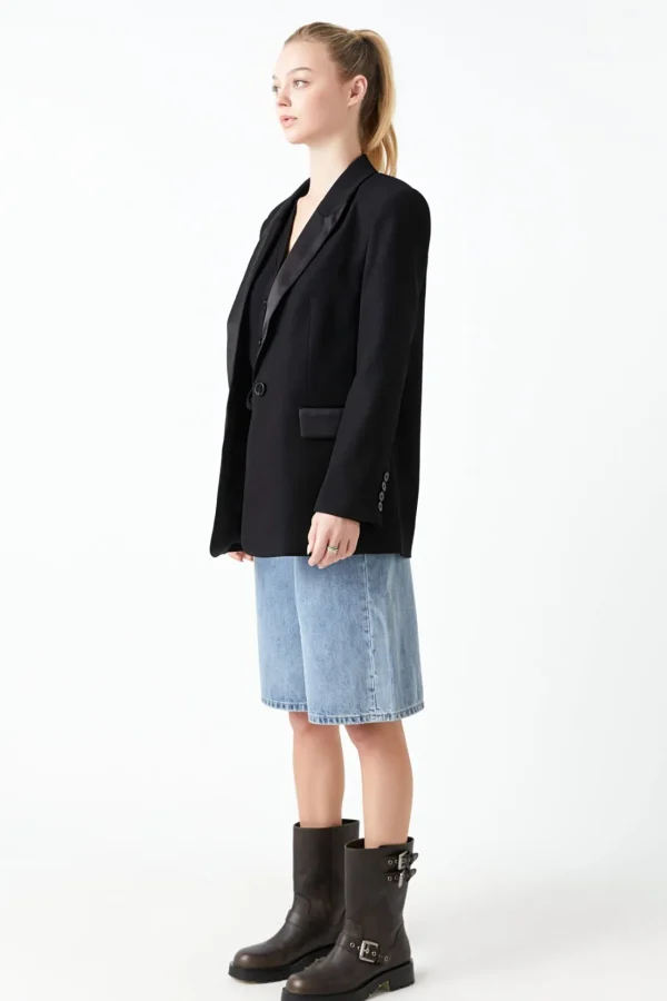 GREY LAB Jackets & Coats | Tops*- Tuxedo Oversized Jacket BLACK