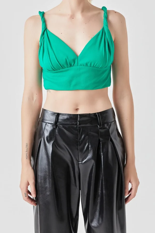 GREY LAB Tops*- Twisted Strap Tank Top GREEN