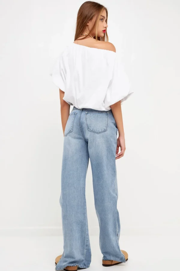 GREY LAB Tops*- Two-way Neckline Balloon T-Shirts