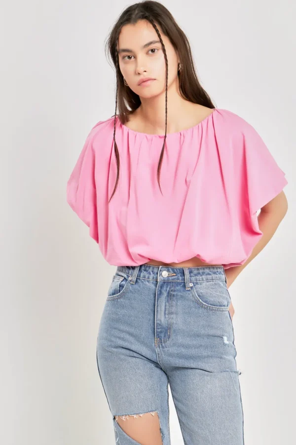 GREY LAB Tops*- Two-way Neckline Balloon T-Shirts