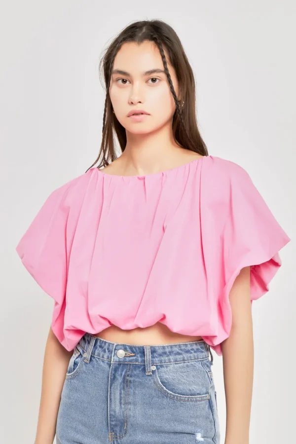 GREY LAB Tops*- Two-way Neckline Balloon T-Shirts