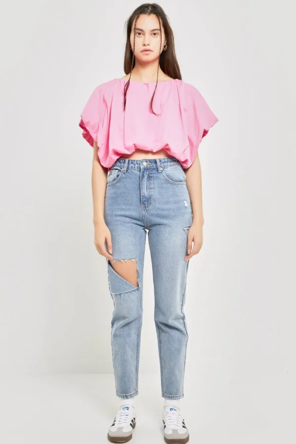 GREY LAB Tops*- Two-way Neckline Balloon T-Shirts