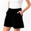 GREY LAB Matching Sets | Shorts & Skorts*- Velvet Short BLACK