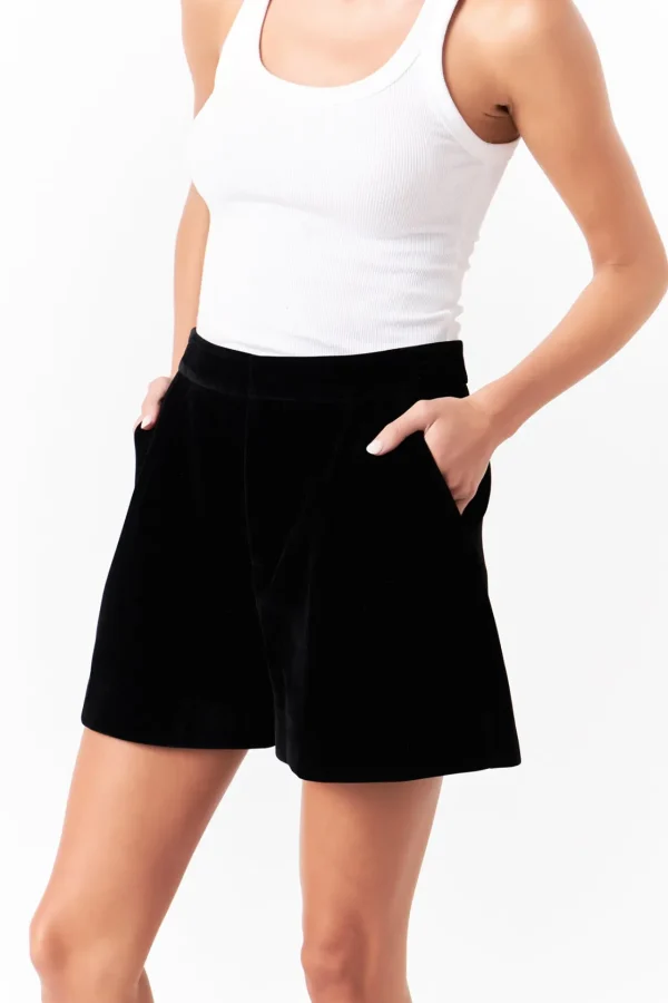 GREY LAB Matching Sets | Shorts & Skorts*- Velvet Short BLACK