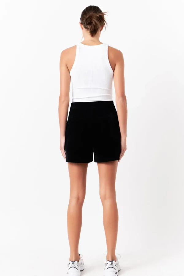 GREY LAB Matching Sets | Shorts & Skorts*- Velvet Short BLACK