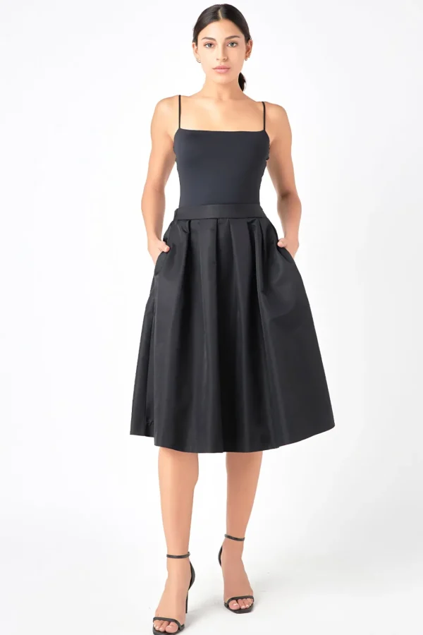 GREY LAB Skirts*- Voluminous Midi Skirt BLACK