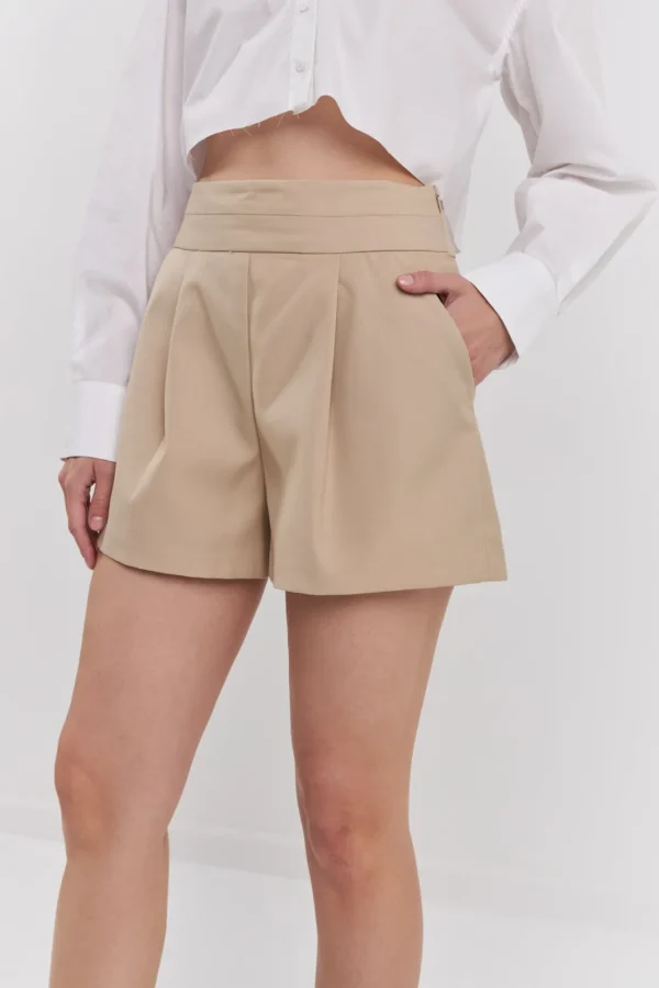 GREY LAB Shorts & Skorts | Tops*- Waist Band Detail Shorts BEIGE