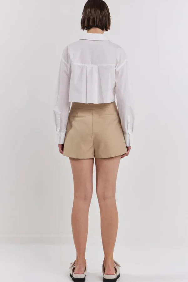 GREY LAB Shorts & Skorts | Tops*- Waist Band Detail Shorts BEIGE