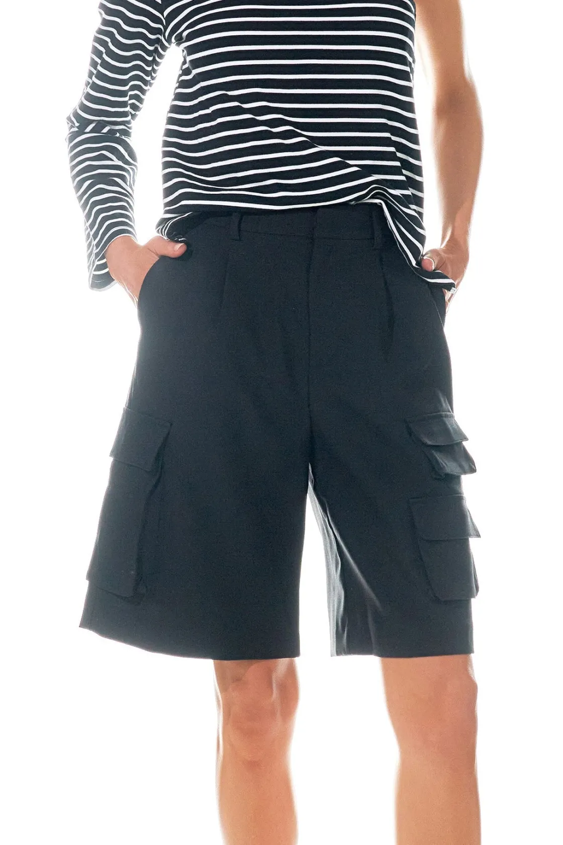 grey_lab__wide_cargo_shor_0.webp GREY LAB Pants | Tops*- Wide Cargo Shorts BLACK