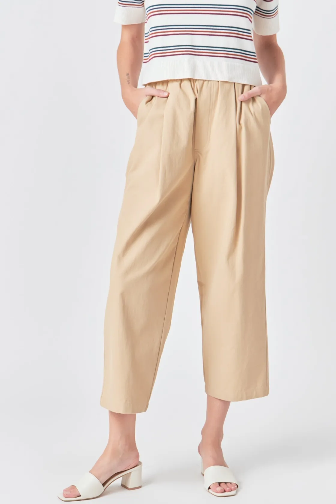 grey_lab__wide_fit_croppe_0.webp GREY LAB Pants | Tops*- Wide Fit Cropped Pants TAN