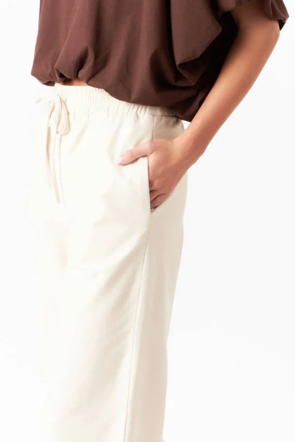 GREY LAB Pants | Tops*- Wide Leg Pants ECRU