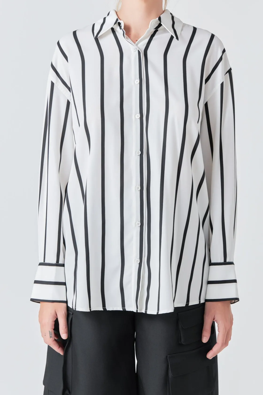 grey_lab__wide_stripe_shi_1.webp GREY LAB Shirts & Blouses | Tops*- Wide Stripe Shirt WHITE/BLACK