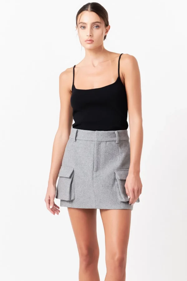 GREY LAB Matching Sets | Skirts*- Wool Cargo Skirt GREY