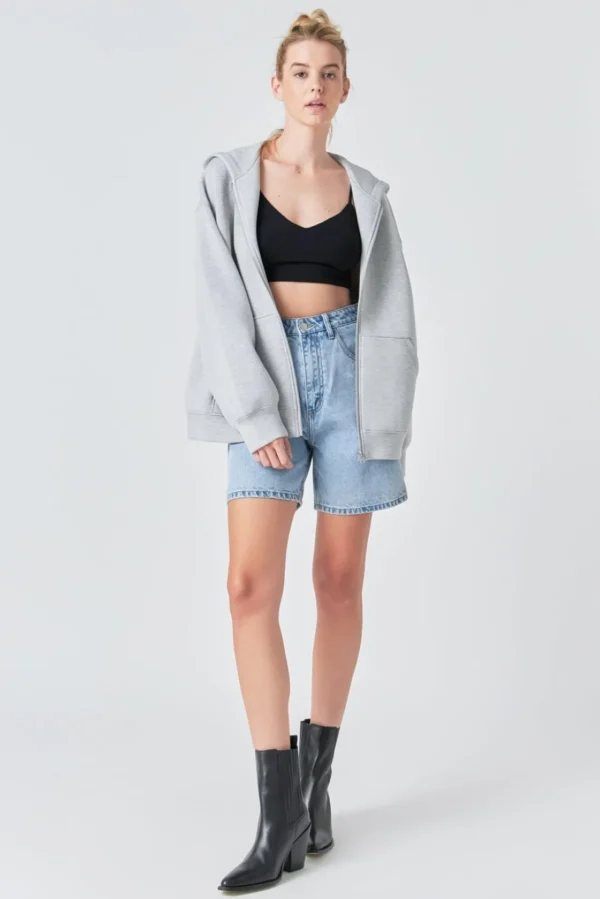 GREY LAB Tops*- Zip Up Hoodie GREY