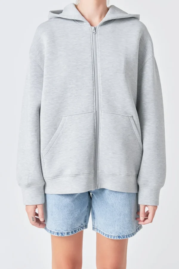 GREY LAB Tops*- Zip Up Hoodie GREY