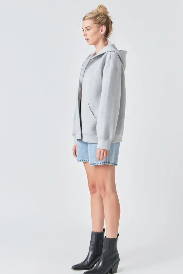 GREY LAB Tops*- Zip Up Hoodie GREY