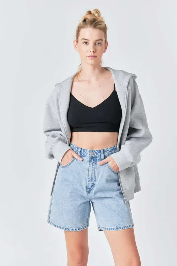 GREY LAB Tops*- Zip Up Hoodie GREY