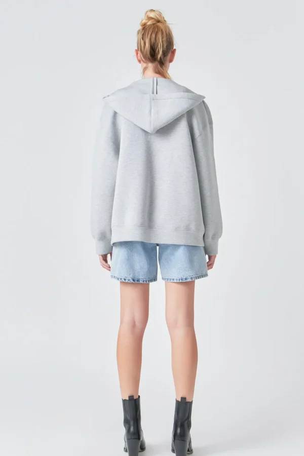 GREY LAB Tops*- Zip Up Hoodie GREY