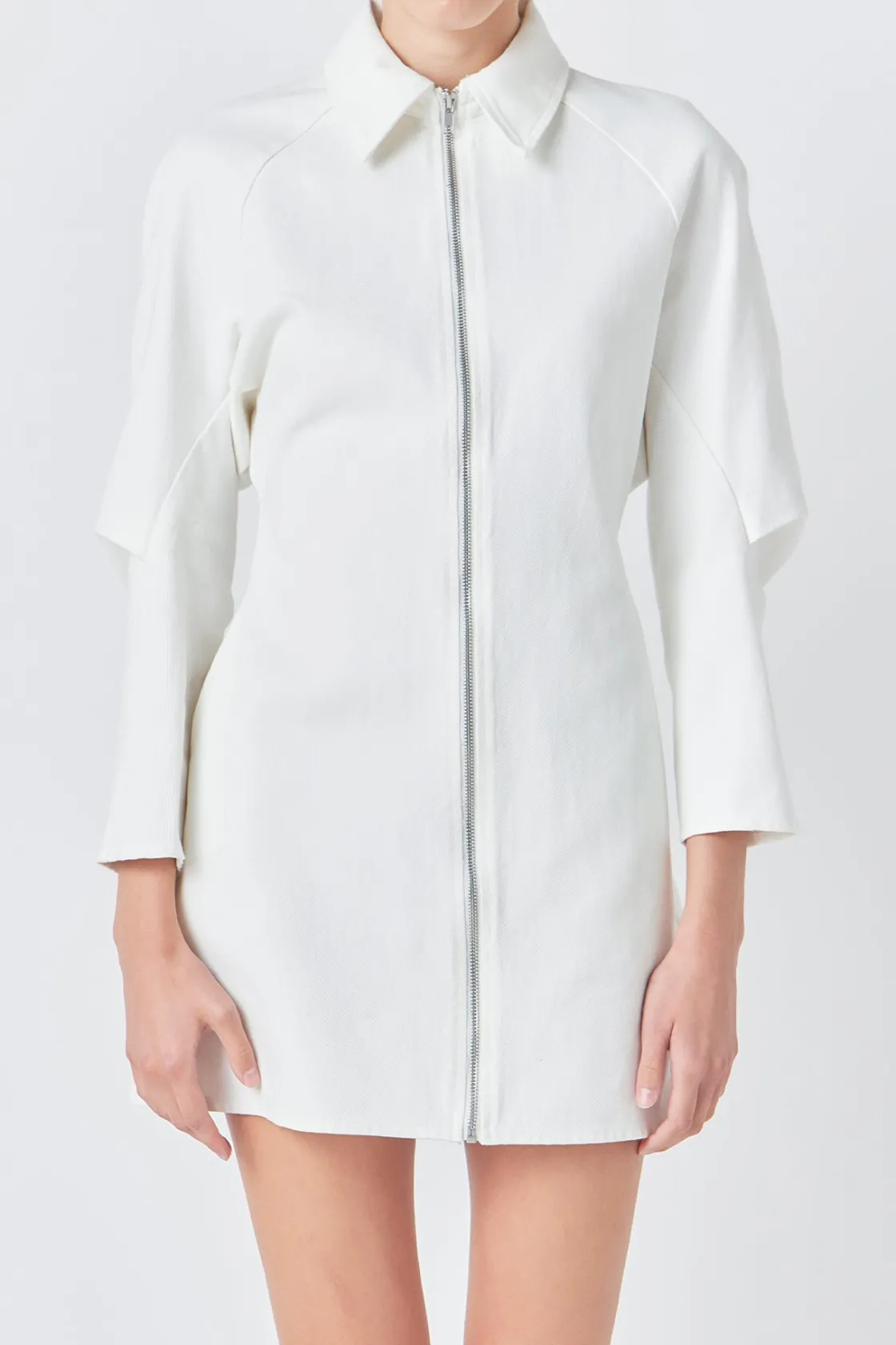 grey_lab__zip_up_mini_dre_3.webp GREY LAB White Dresses | Tops*- Zip Up Mini Dress WHITE