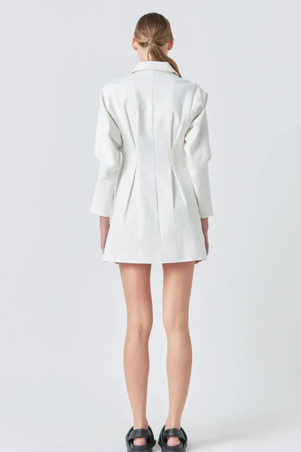 GREY LAB White Dresses | Tops*- Zip Up Mini Dress WHITE
