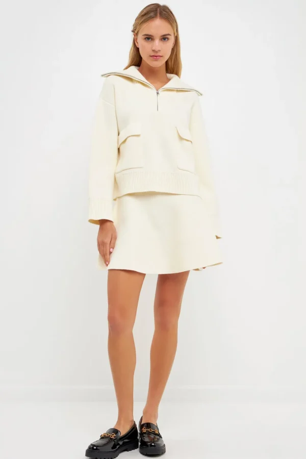 ENGLISH FACTORY Sweaters & Knits | Matching Sets*Quarter-Zip Knit Sweater